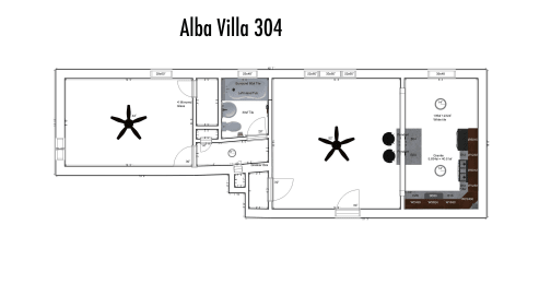 the floor plan of aloha villa