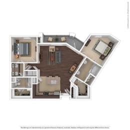 2 beds, 2 baths, 1,222 sqft, $2,015