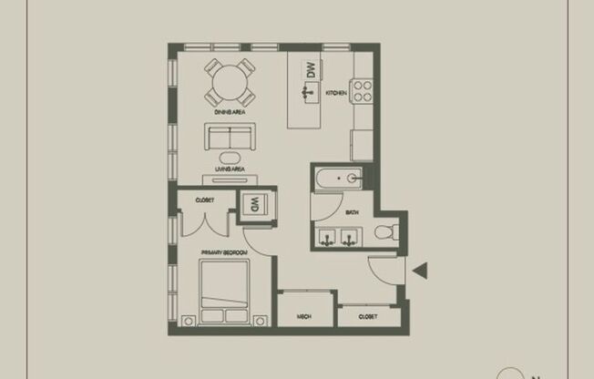 1 bed, 1 bath, 636 sqft, $4,100, Unit 601