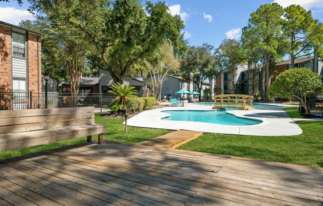 Driscoll Place | Houston, TX | Beautiful Deck and Swimming Poo