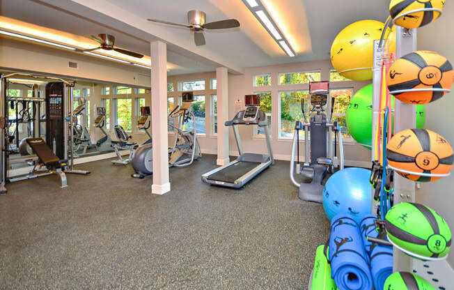 Fitness Center with Separate Spin Room at Emerald Crest, Bothell