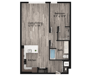 1 bed, 1 bath, 763 sqft, $2,092