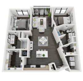 2 beds, 2 baths, 1,109 sqft, $2,002