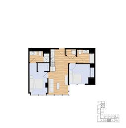 2 beds, 2 baths, 757 sqft, $2,369