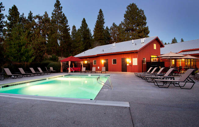 Pine Valley Ranch Apartments Community Pool and Lounge Chairs