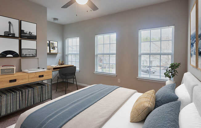 Bedroom with Hard Surface Flooring