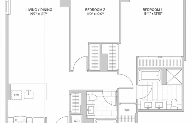 2 beds, 2 baths, $9,450, Unit 35J