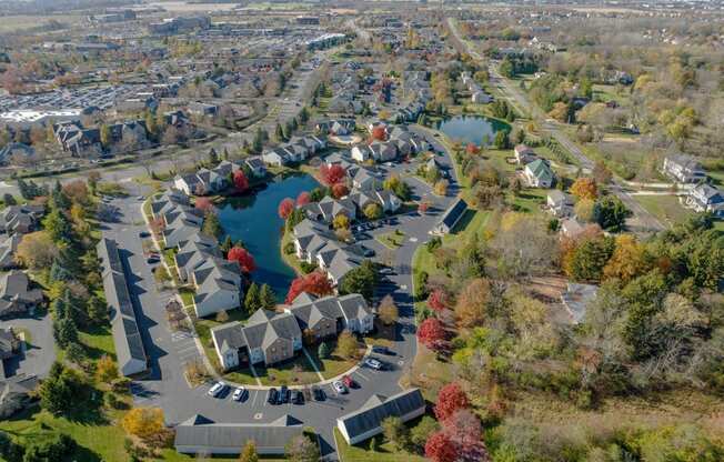 Perimeter Lakes apartments aerial view