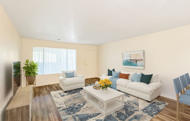 Living room at Silver Lake Apartments