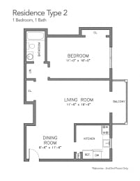 1 bed, 1 bath, $1,875