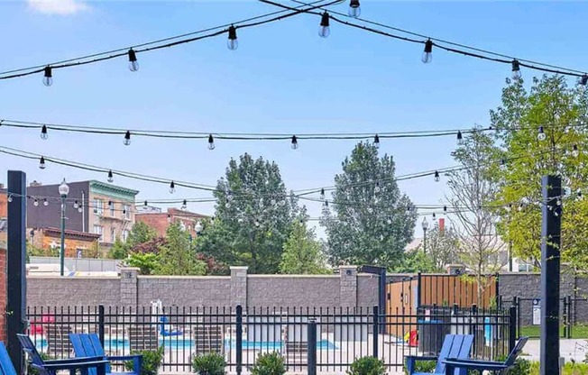 our apartments showcase an outdoor pool at Shearwood Station, New Rochelle