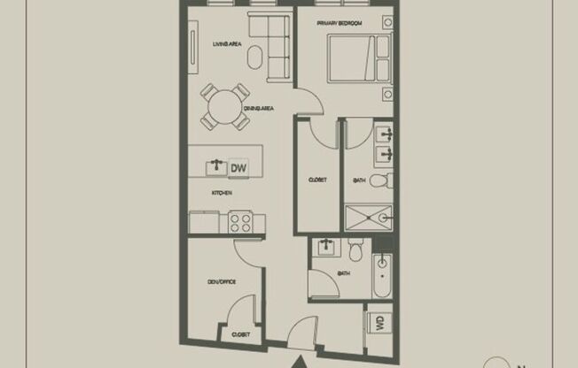 1 bed, 1 bath, 636 sqft, $3,900, Unit 309