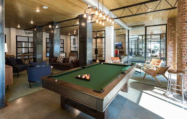 Lounge Areas with Billiards Table, at The Kirkwood, Atlanta, Georgia