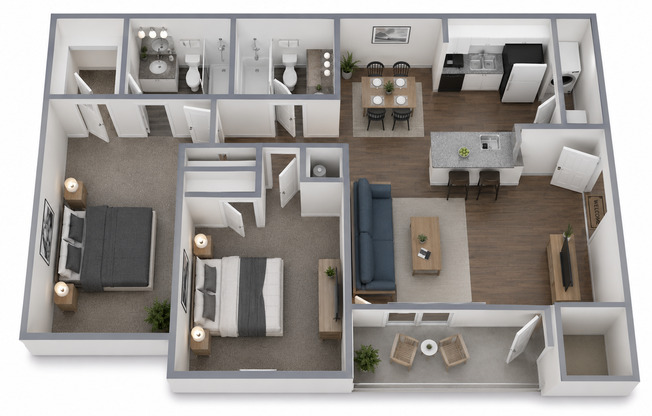 2 beds, 2 baths, 977 sqft, $1,250, Unit L22