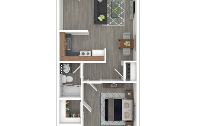 1 bed, 1 bath, 550 sqft, $1,192