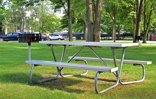 Grills and Picnic Table at Woodland Place, Midland