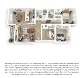 2 beds, 2 baths, 1,108 sqft, $2,468