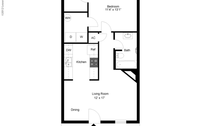 1 bed, 1 bath, 752 sqft, $950