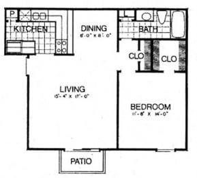 1 bed, 1 bath, 751 sqft, $805