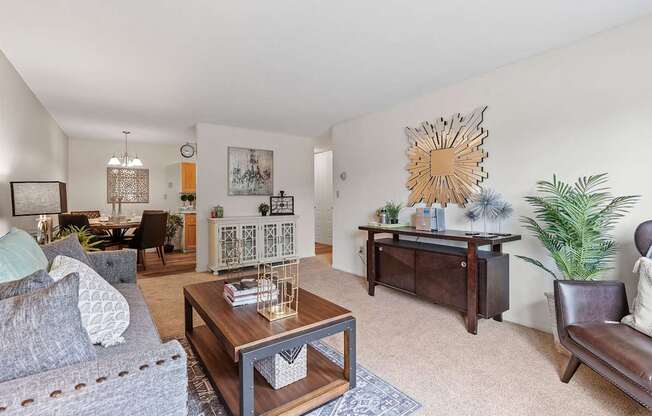 living room with coffee table sofa