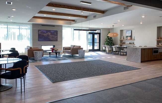 a large community room for residents to use for hosting events or relaxing