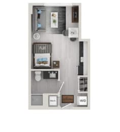 Studio, 1 bath, 391 sqft, $1,518