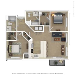 2 beds, 2 baths, 1,167 sqft, $2,335