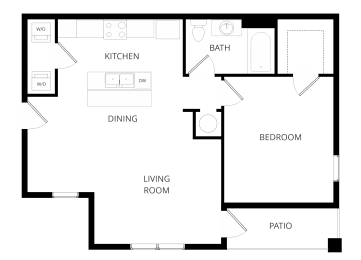 1 bed, 1 bath, 773 sqft, $1,150