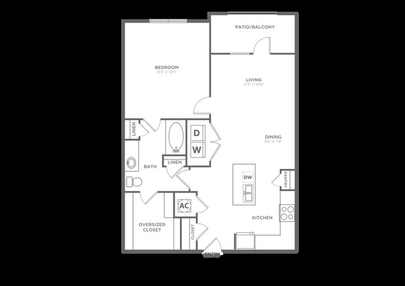 1 bed, 1 bath, 806 sqft, $1,720