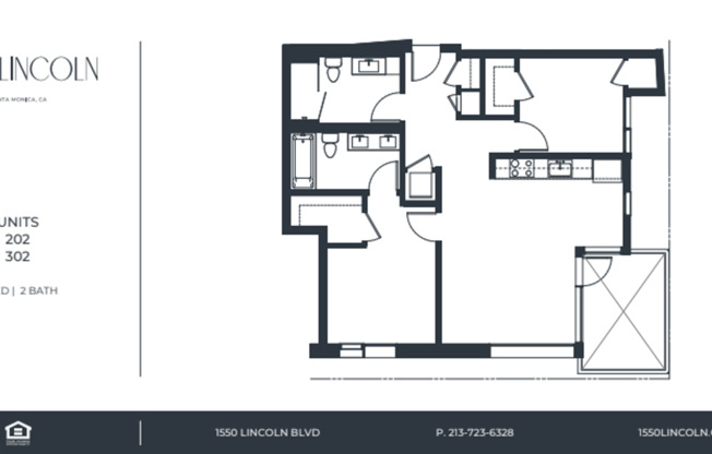 2 beds, 2 baths, 872 sqft, $5,300, Unit 202