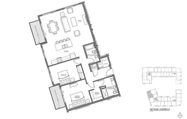 2 beds, 2 baths, 1,396 sqft, $2,195, Unit 201-B