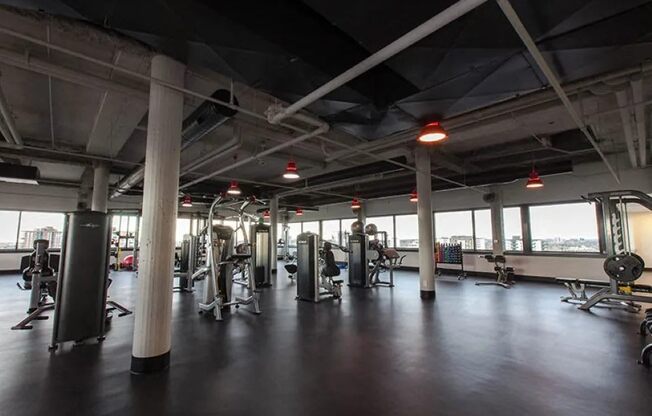Club quality fitness center at Archer Tower in Denver, CO