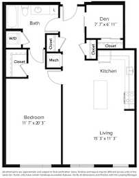 1 bed, 1 bath, 904 sqft, $1,977