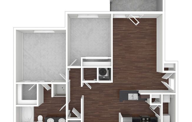 2 beds, 1 bath, 1,088 sqft, $1,369