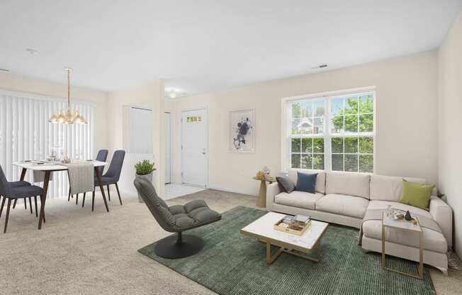 Living Room Interior at Wyndchase, Canton, Michigan