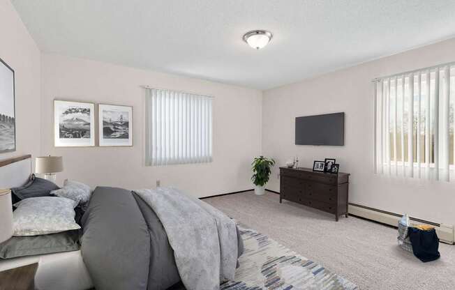 Bedroom with Plush Carpeting