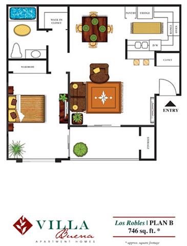 1 bed, 1 bath, 746 sqft, $2,335