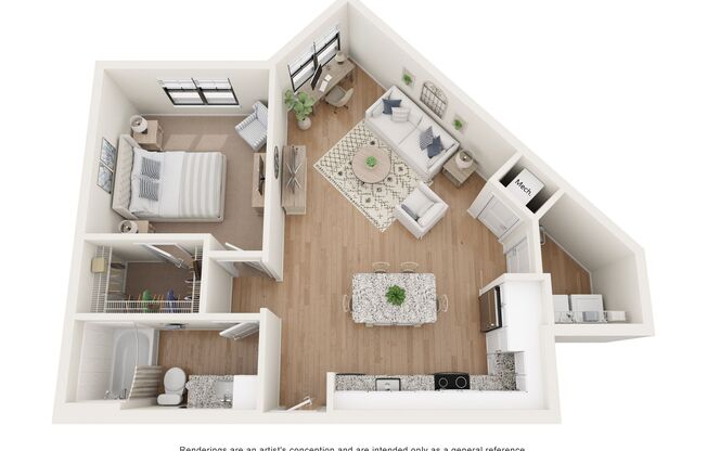 1 bed, 1 bath, 794 sqft, $1,469, Unit 1206