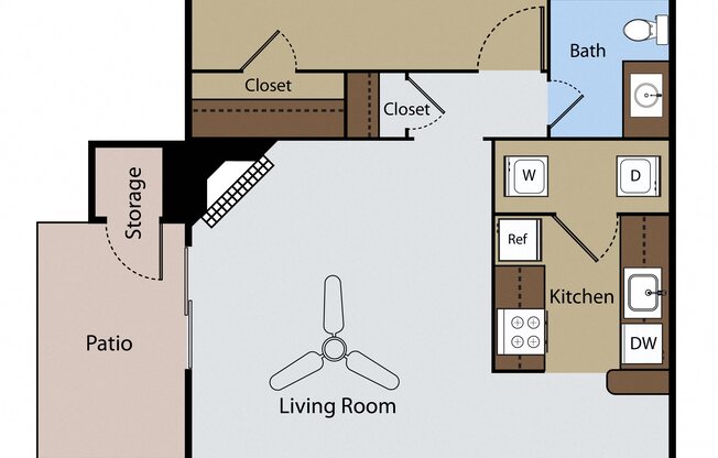 1 bed, 1 bath, 751 sqft, $1,335