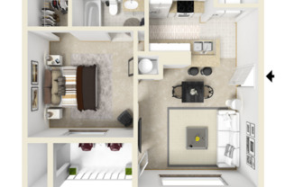 1 bed, 1 bath, 660 sqft, $940, Unit 3116