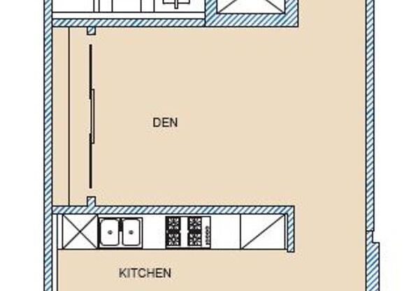 Studio, 1 bath, 700 sqft, $2,195, Unit 108
