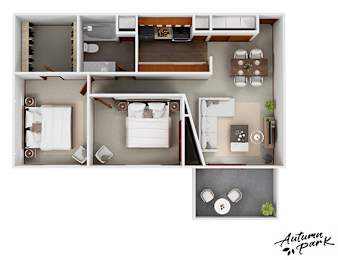 2 beds, 1 bath, 904 sqft, $726