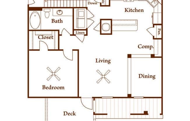 1 bed, 1 bath, 968 sqft, $1,730