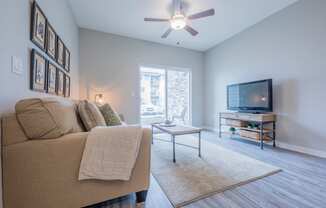 Spacious living room with a large open layout at White Oak