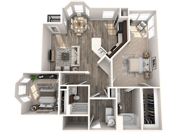 2 beds, 2 baths, $1,814