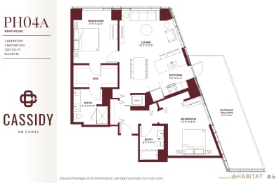 2 beds, 2 baths, 1,233 sqft, $6,949