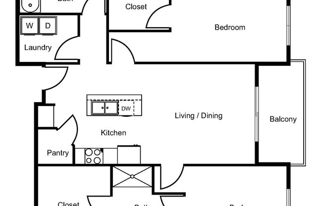 2 beds, 2 baths, 1,067 sqft, $1,835, Unit 4876-305