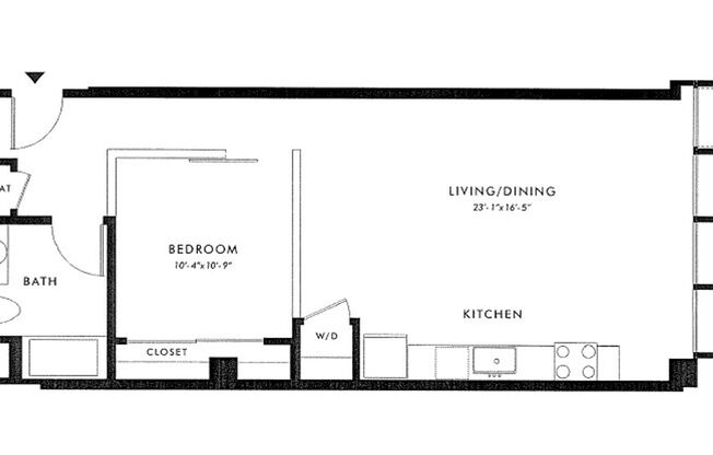 1 bed, 1 bath, 740 sqft, $2,575, Unit 0504