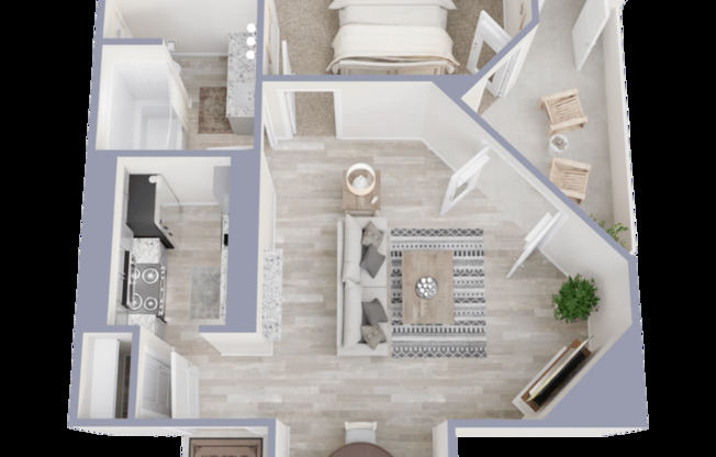 1 bed, 1 bath, 612 sqft, $925