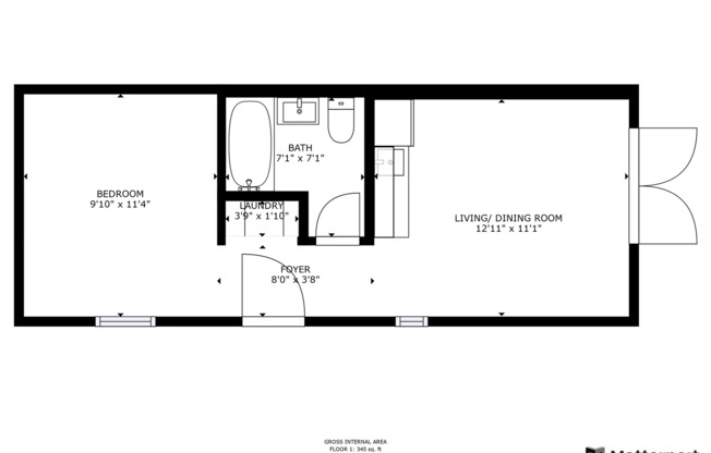 1 bed, 1 bath, $1,150